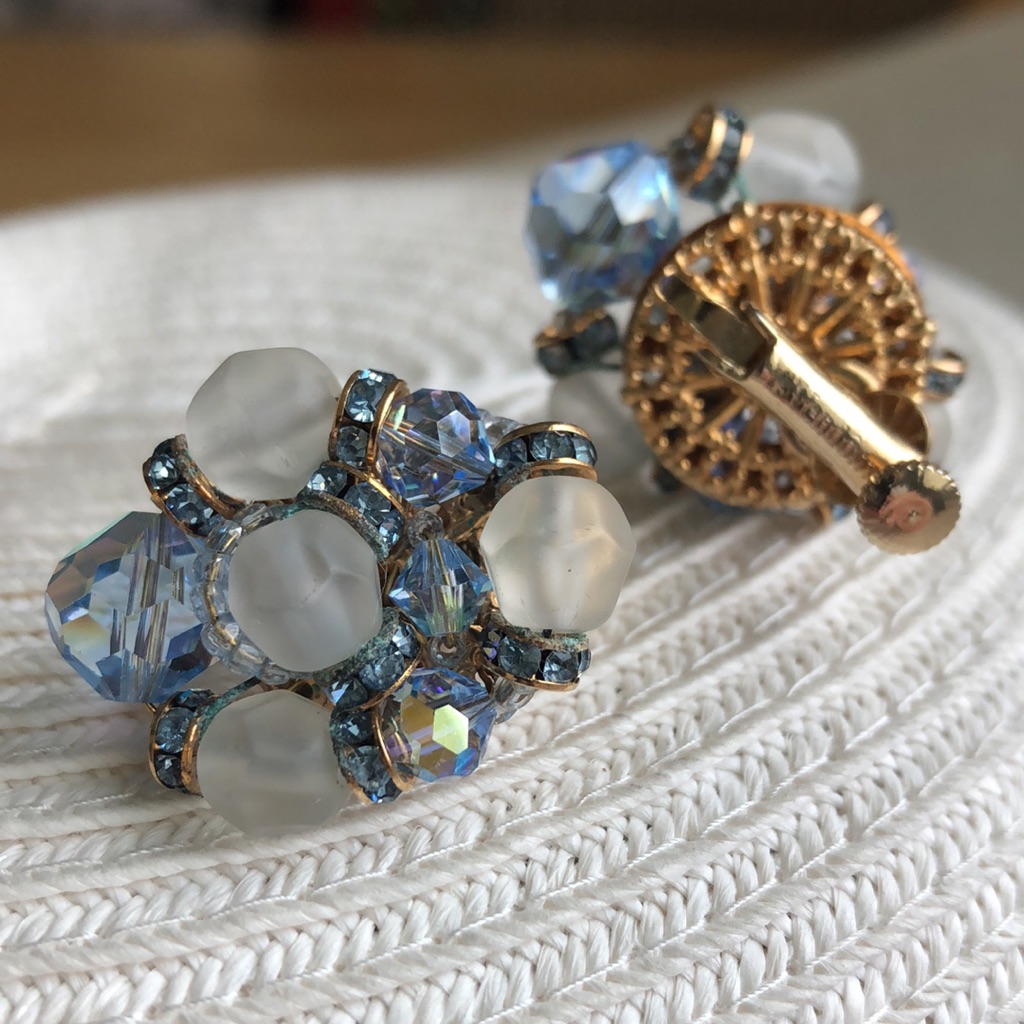 Vtg Ab Vendome Clip Earrings E35 48$